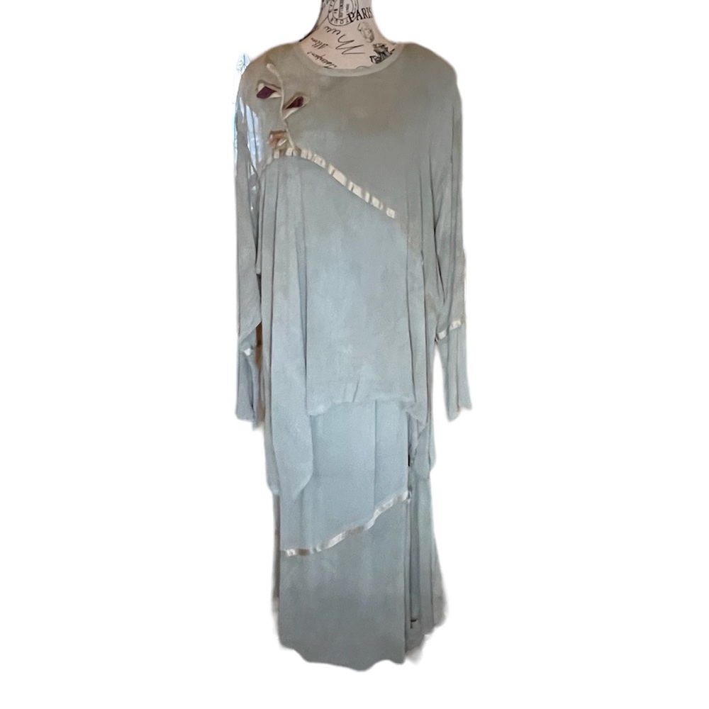 Rare Find❣️ SA2 Vintage 3pc Dress/Slip with Skirt & Top Plus Size 2X Sage Green